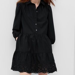 Gap Puff sleeve Black Shirt dress - New - Large Tall